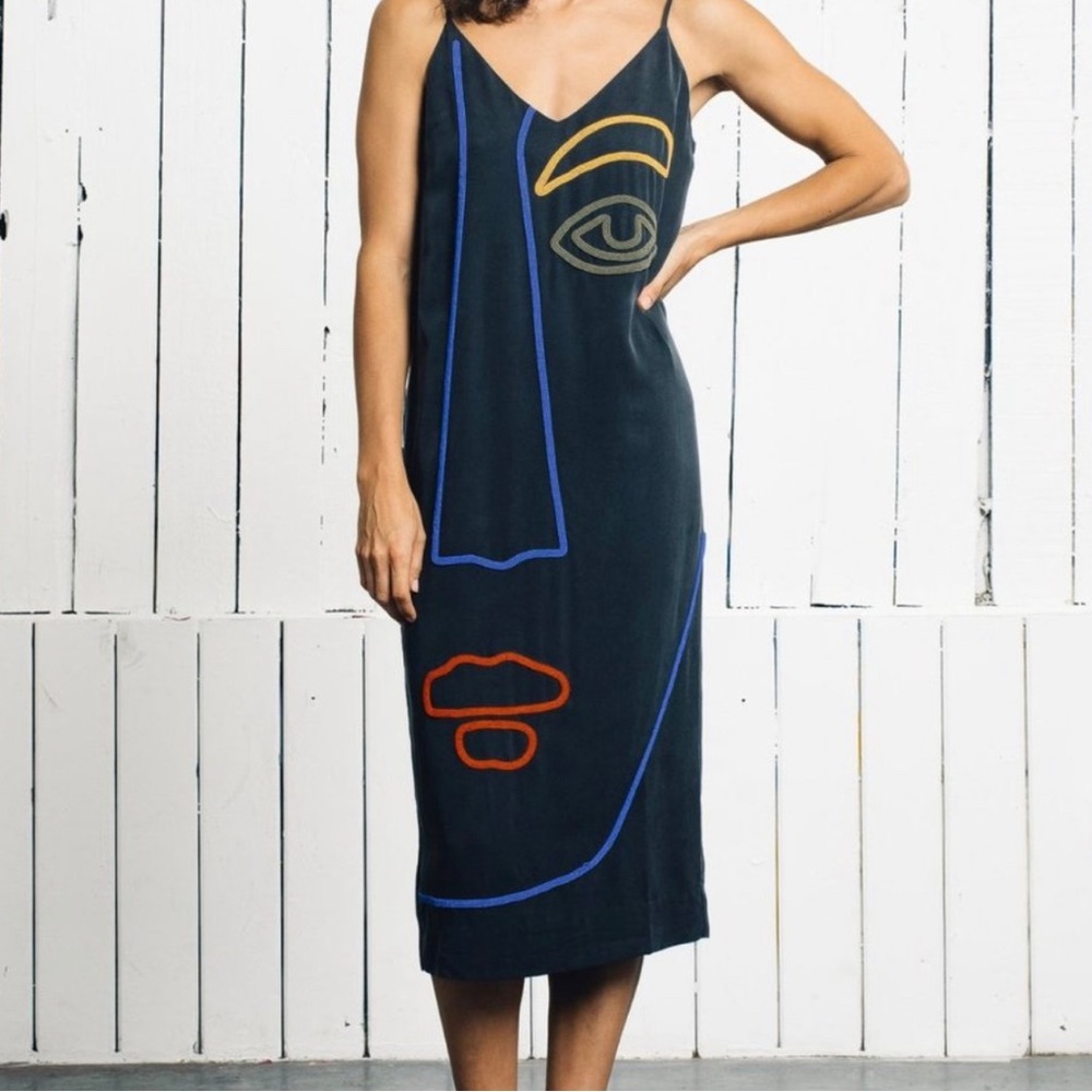 Mara Hoffman XS Georgia beaded face dress